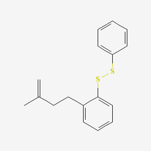 molecular formula C17H18S2 B14597539 1-(3-Methylbut-3-en-1-yl)-2-(phenyldisulfanyl)benzene CAS No. 59321-14-1