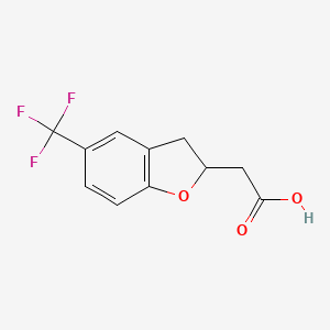 2-[5-(Trifluoromethyl)-2,3-dihydro-1-benzofuran-2-yl]acetic acid