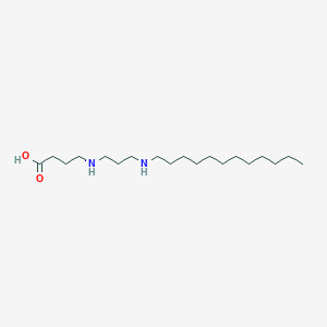 molecular formula C19H40N2O2 B14597576 4-{[3-(Dodecylamino)propyl]amino}butanoic acid CAS No. 60595-54-2