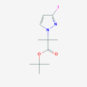 molecular formula C11H17IN2O2 B1459758 tert-butyl 2-(3-iodo-1H-pyrazol-1-yl)-2-methylpropanoate CAS No. 1650548-57-4