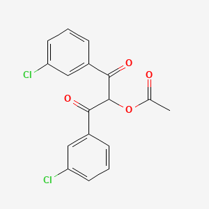 molecular formula C17H12Cl2O4 B14597581 1,3-Bis(3-chlorophenyl)-1,3-dioxopropan-2-yl acetate CAS No. 60615-28-3