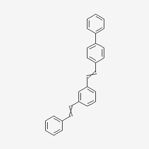 molecular formula C28H22 B14597586 4-{2-[3-(2-Phenylethenyl)phenyl]ethenyl}-1,1'-biphenyl CAS No. 61124-48-9