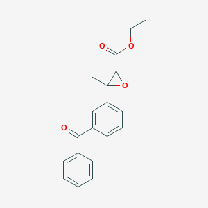 molecular formula C19H18O4 B14597587 Ethyl 3-(3-benzoylphenyl)-3-methyloxirane-2-carboxylate CAS No. 58942-22-6