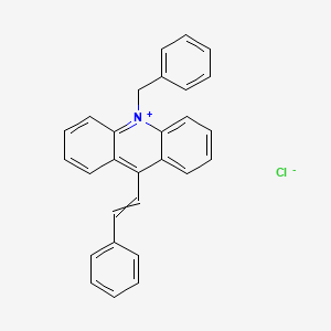 10-Benzyl-9-(2-phenylethenyl)acridin-10-ium chloride