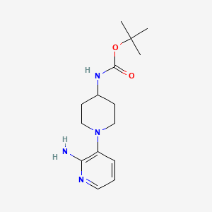 molecular formula C15H24N4O2 B1459764 Tert-butyl (1-(2-aminopyridin-3-yl)piperidin-4-yl)carbamate CAS No. 1874279-17-0