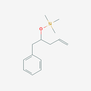 molecular formula C14H22OSi B14597644 Trimethyl[(1-phenylpent-4-en-2-yl)oxy]silane CAS No. 61077-60-9