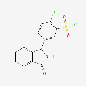 2-Chloro-5-(3-oxoisoindolin-1-yl)benzene-1-sulfonyl chloride