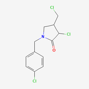 3-Chloro-4-(chloromethyl)-1-[(4-chlorophenyl)methyl]pyrrolidin-2-one