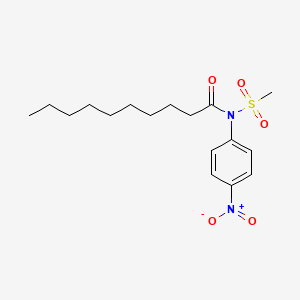 N-(Methanesulfonyl)-N-(4-nitrophenyl)decanamide