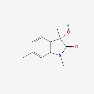 molecular formula C11H13NO2 B14597693 2H-Indol-2-one, 1,3-dihydro-3-hydroxy-1,3,6-trimethyl- CAS No. 61110-62-1