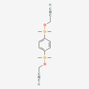 molecular formula C16H22O2Si2 B14597699 (1,4-Phenylene)bis{dimethyl[(prop-2-yn-1-yl)oxy]silane} CAS No. 61157-19-5