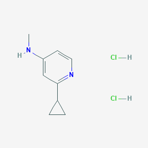 molecular formula C9H14Cl2N2 B1459770 2-环丙基-N-甲基吡啶-4-胺二盐酸盐 CAS No. 1416713-58-0