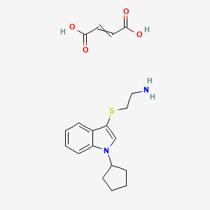 molecular formula C19H24N2O4S B14597748 But-2-enedioic acid;2-(1-cyclopentylindol-3-yl)sulfanylethanamine CAS No. 61021-68-9