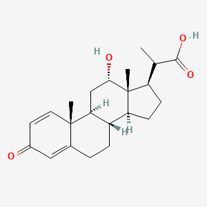 Pregna-1,4-diene-20-carboxylic acid, 12-hydroxy-3-oxo-, (12alpha)-