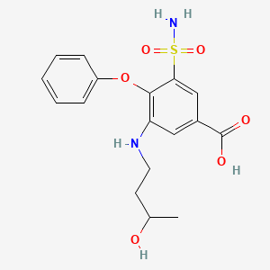 molecular formula C17H20N2O6S B14597776 3-[(3-Hydroxybutyl)amino]-4-phenoxy-5-sulfamoylbenzoic acid CAS No. 59182-21-7