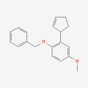 molecular formula C19H20O2 B14597784 1-(Benzyloxy)-2-(cyclopent-2-en-1-yl)-4-methoxybenzene CAS No. 61076-49-1