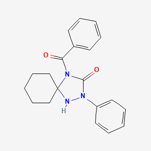 molecular formula C20H21N3O2 B14597793 1,2,4-Triazaspiro[4.5]decan-3-one, 4-benzoyl-2-phenyl- CAS No. 59849-98-8