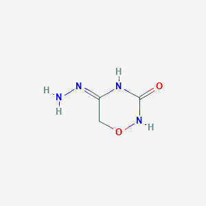 molecular formula C3H6N4O2 B14597808 5-hydrazino-6H-1,2,4-oxadiazin-3-one 