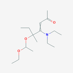 molecular formula C16H31NO3 B14597817 4-(Diethylamino)-5-(1-ethoxyethoxy)-5-methylhept-3-EN-2-one CAS No. 61211-27-6