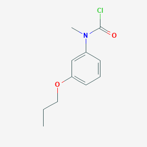 molecular formula C11H14ClNO2 B14597826 Carbamic chloride, methyl(3-propoxyphenyl)- CAS No. 59732-04-6