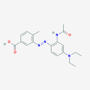 molecular formula C20H24N4O3 B14597830 3-{(E)-[2-Acetamido-4-(diethylamino)phenyl]diazenyl}-4-methylbenzoic acid CAS No. 60568-56-1