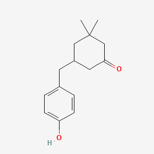 5-[(4-Hydroxyphenyl)methyl]-3,3-dimethylcyclohexan-1-one