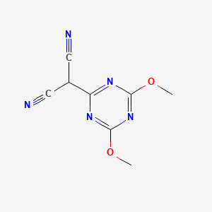 molecular formula C8H7N5O2 B14597858 (4,6-Dimethoxy-1,3,5-triazin-2-yl)propanedinitrile CAS No. 60717-17-1