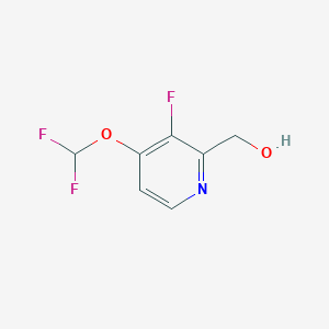 molecular formula C7H6F3NO2 B1459786 4-Difluoromethoxy-3-fluoropyridine-2-methanol CAS No. 1803838-37-0