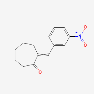 molecular formula C14H15NO3 B14597883 Cycloheptanone, 2-[(3-nitrophenyl)methylene]- CAS No. 60719-15-5