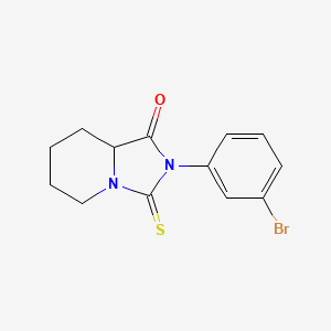 Imidazo(1,5-a)pyridin-1(5H)-one, 2-(3-bromophenyl)hexahydro-3-thioxo-