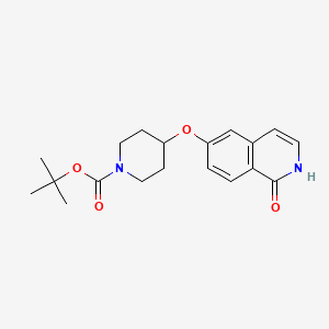 molecular formula C19H24N2O4 B1459791 叔丁基 4-(1-氧代-1,2-二氢异喹啉-6-氧基)哌啶-1-羧酸酯 CAS No. 1982780-61-9