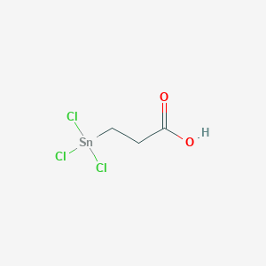 molecular formula C3H5Cl3O2Sn B14597919 Propanoic acid, 3-(trichlorostannyl)- CAS No. 59586-11-7