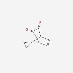 molecular formula C9H8O2 B14597932 Spiro(bicyclo(2.2.1)hept-5-ene-7,1'-cyclopropane)-2,3-dione CAS No. 60526-40-1