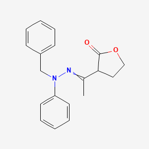 molecular formula C19H20N2O2 B14597934 3-[1-(2-Benzyl-2-phenylhydrazinylidene)ethyl]oxolan-2-one CAS No. 61148-55-8