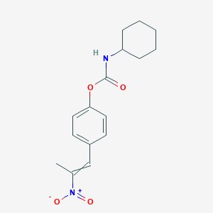 molecular formula C16H20N2O4 B14597936 4-(2-Nitroprop-1-en-1-yl)phenyl cyclohexylcarbamate CAS No. 61126-41-8