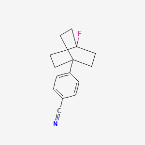 molecular formula C15H16FN B14597956 4-(4-Fluorobicyclo[2.2.2]octan-1-yl)benzonitrile CAS No. 60526-65-0