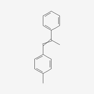 molecular formula C16H16 B14597967 Benzene, 1-methyl-4-(2-phenyl-1-propenyl)- CAS No. 60623-85-0