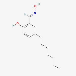 molecular formula C14H21NO2 B14597977 4-heptyl-2-[(E)-hydroxyiminomethyl]phenol 