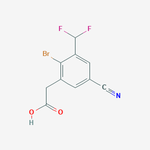 molecular formula C10H6BrF2NO2 B1459799 2-[2-Bromo-5-cyano-3-(difluoromethyl)phenyl]acetic acid CAS No. 1805594-20-0