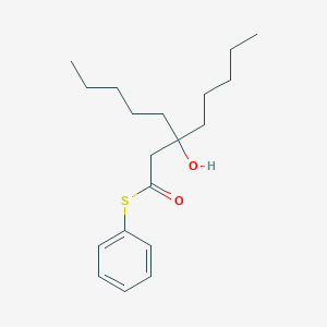 molecular formula C19H30O2S B14597991 S-Phenyl 3-hydroxy-3-pentyloctanethioate CAS No. 61257-11-2