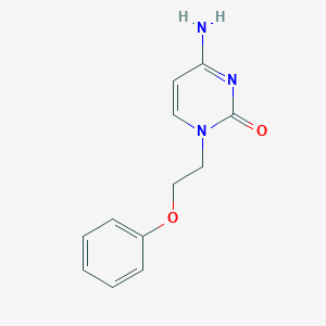 molecular formula C12H13N3O2 B14598001 4-Amino-1-(2-phenoxyethyl)pyrimidin-2(1H)-one CAS No. 60722-55-6