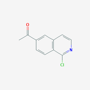 molecular formula C11H8ClNO B1459801 1-(1-Chloroisoquinolin-6-yl)ethanone CAS No. 1256836-30-2