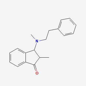 molecular formula C19H21NO B14598019 2-Methyl-3-[methyl(2-phenylethyl)amino]-2,3-dihydro-1H-inden-1-one CAS No. 61190-82-7