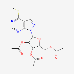 molecular formula C17H20N4O7S B14598027 [3,4-Diacetyloxy-5-(4-methylsulfanylpyrazolo[3,4-d]pyrimidin-1-yl)oxolan-2-yl]methyl acetate CAS No. 60355-66-0