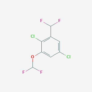 molecular formula C8H4Cl2F4O B1459803 2,5-Dichloro-3-(difluoromethoxy)benzodifluoride CAS No. 1807058-69-0