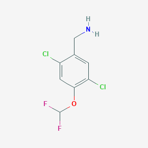 molecular formula C8H7Cl2F2NO B1459808 2,5-Dichloro-4-(difluoromethoxy)benzylamine CAS No. 1806353-12-7