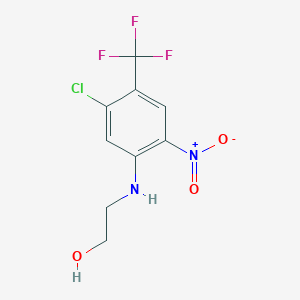 2-[5-Chloro-2-nitro-4-(trifluoromethyl)anilino]ethan-1-ol