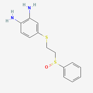 4-{[2-(Benzenesulfinyl)ethyl]sulfanyl}benzene-1,2-diamine