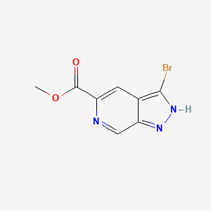 molecular formula C8H6BrN3O2 B1459813 methyl 3-bromo-1H-pyrazolo[3,4-c]pyridine-5-carboxylate CAS No. 1206984-55-5