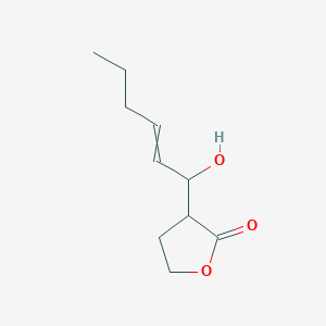 molecular formula C10H16O3 B14598144 3-(1-Hydroxyhex-2-EN-1-YL)oxolan-2-one CAS No. 61097-30-1